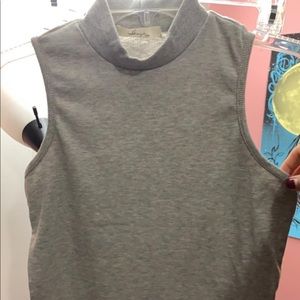 High Neck Grey Crop Top